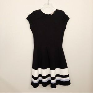 Love Ady NWT Black Striped Hem Aline Dress Sz M